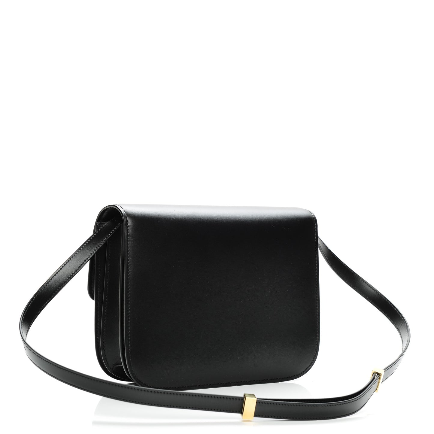 Box Calfskin Medium Classic Box Flap Bag Black