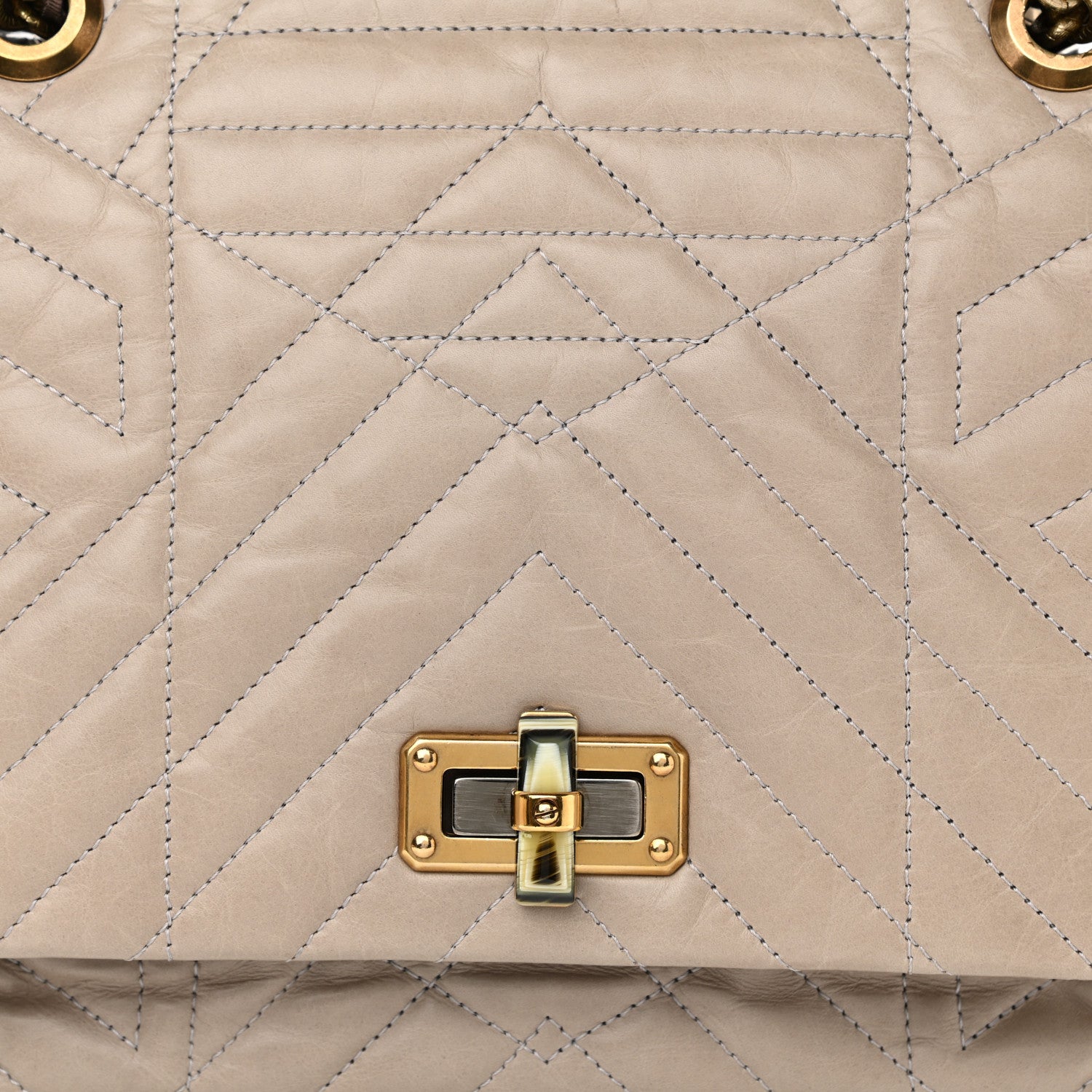Lanvin Calfskin Quilted Medium Happy Shoulder Bag Grey 11 of 11