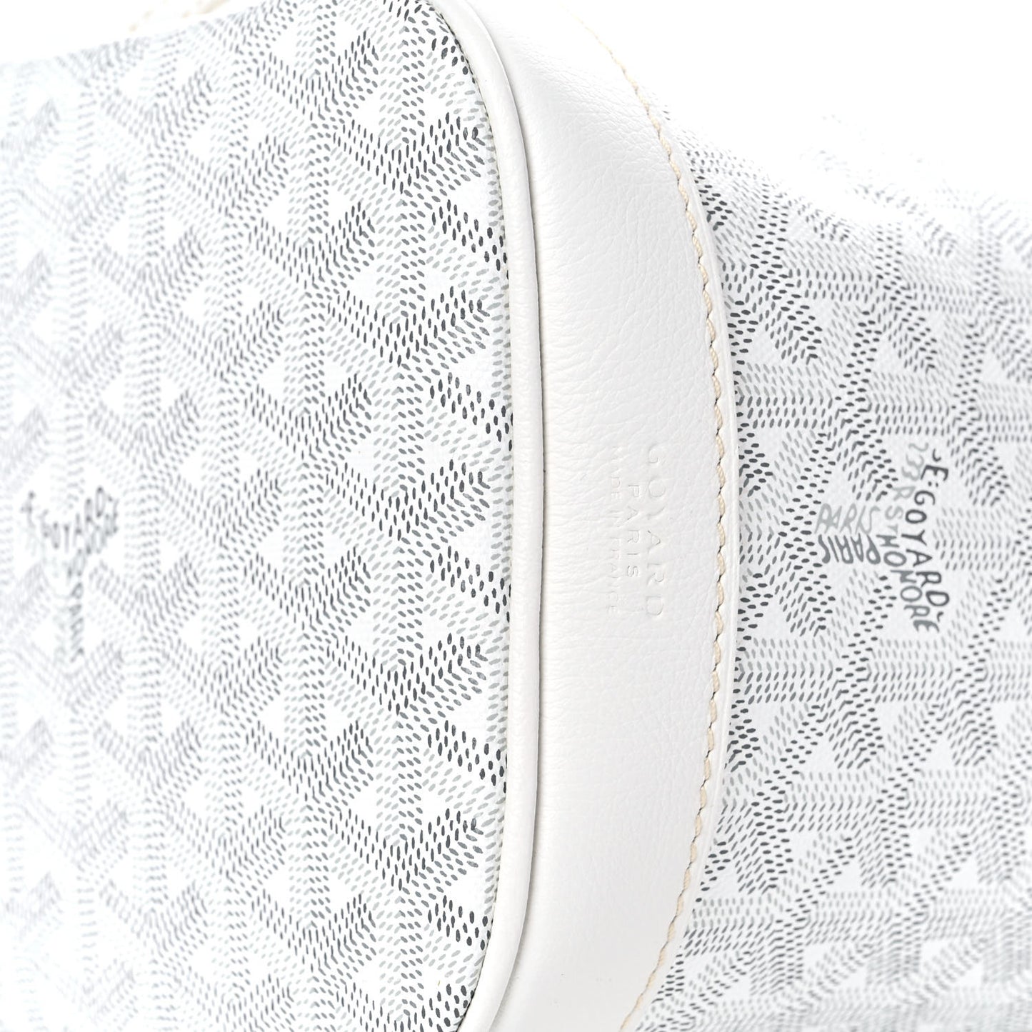 Goyardine Petit Flot Bucket Bag PM White