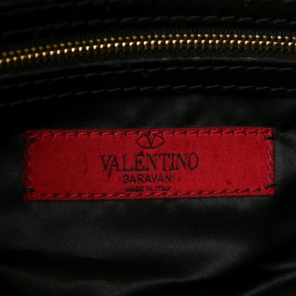 Valentino Garavani Nylon Small Floral Tote Black Grey 6 of 10