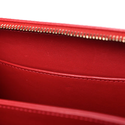 Chanel Goatskin Quilted Small CC Filigree Vanity Case Red 12 of 17