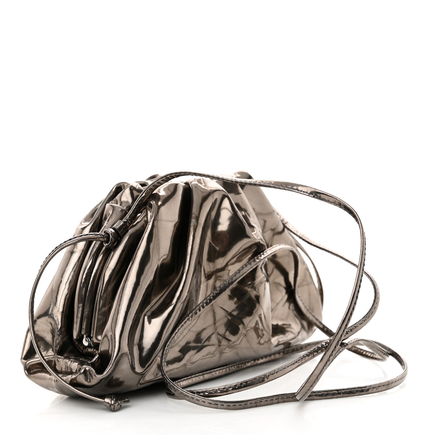 Bottega Veneta Metallic Crushed Calfskin The Mini Pouch Anchor 3 of 12