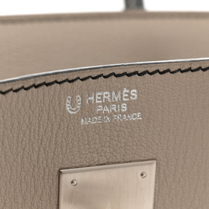 Hermes Chevre Mysore Horseshoe Birkin 30 Gris Tourterelle Black 6 of 15