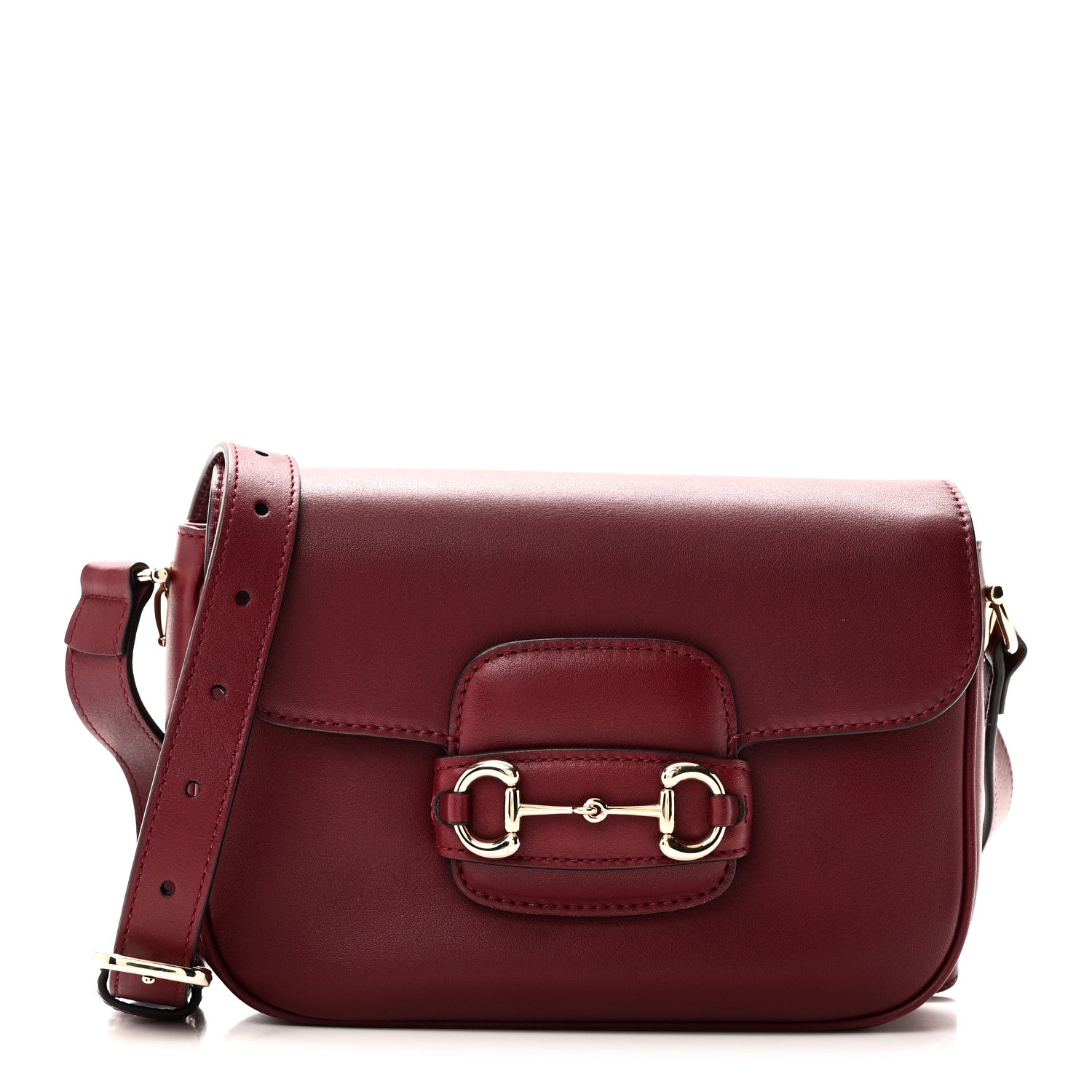 Gucci Arabella Calfskin Horsebit 1955 Shoulder Bag Rosso Ancora 1 of 10