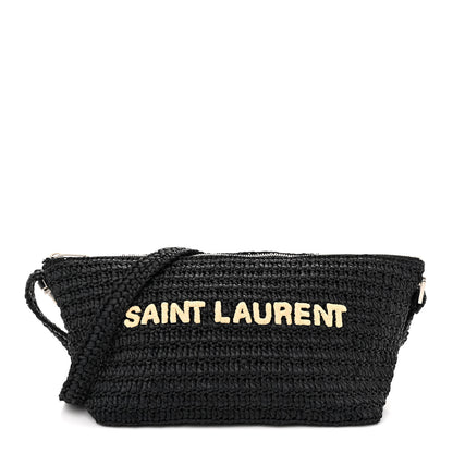Saint Laurent Raffia Le Crossbody Black 1 of 13