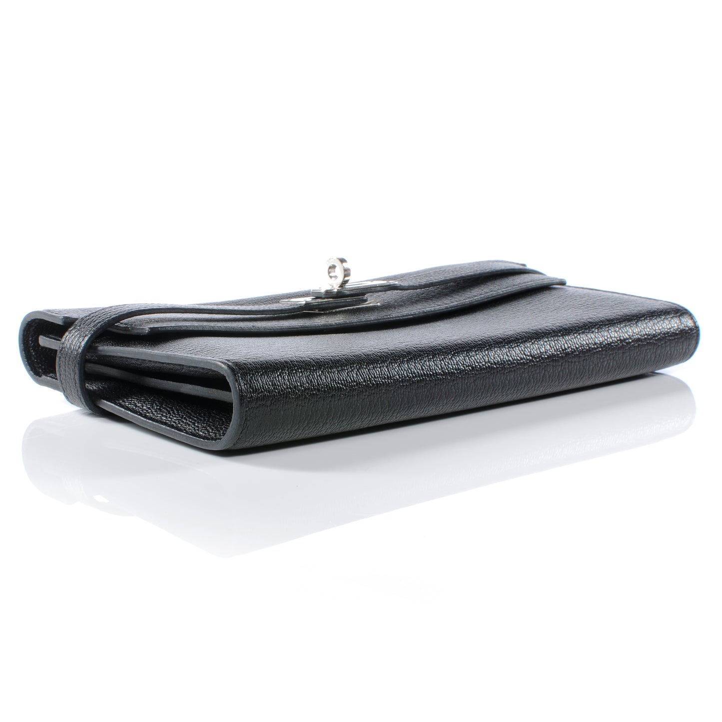 Chevre Kelly Longue Wallet Black