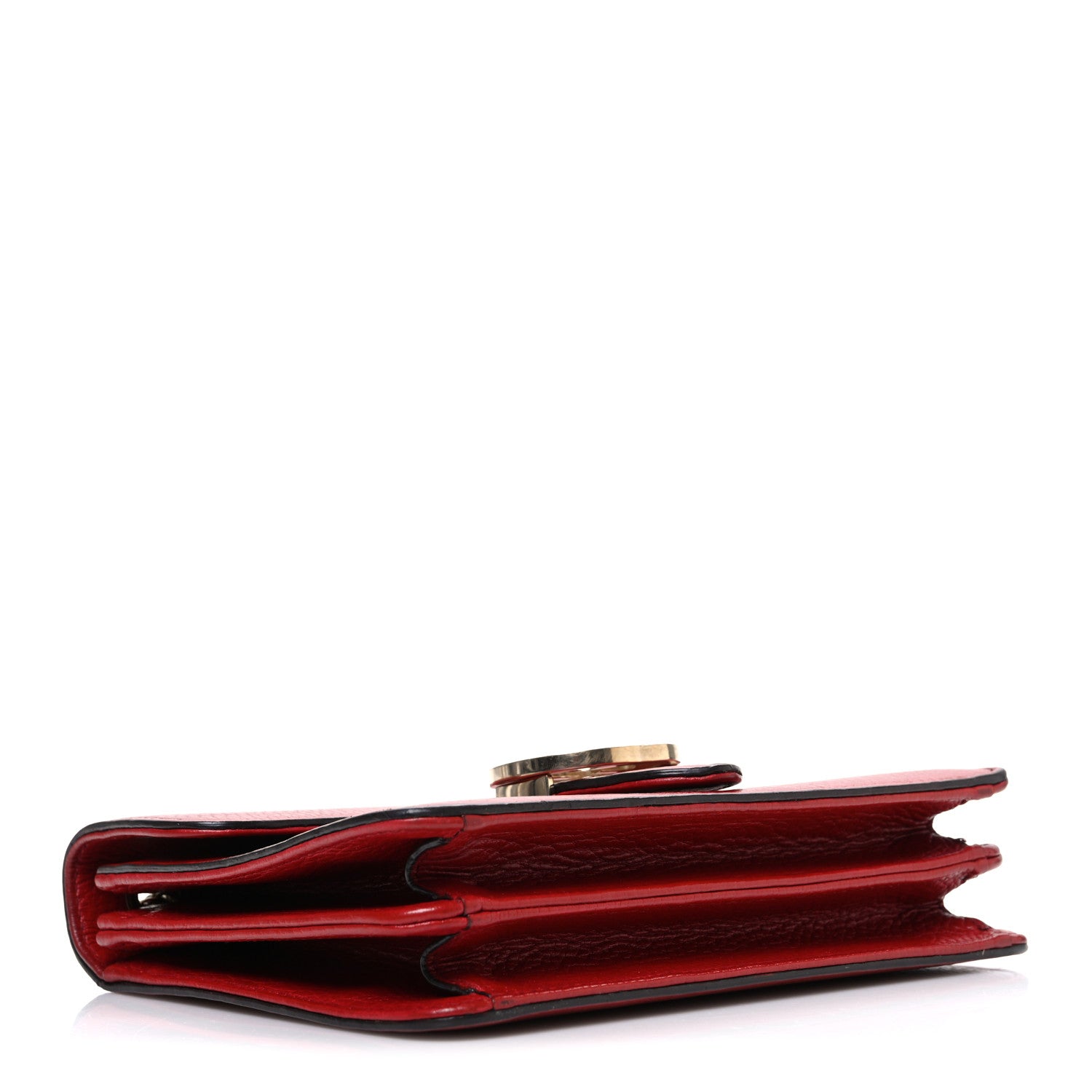 Gucci Dollar Calfskin Small Interlocking G Shoulder Bag Red 4 of 10