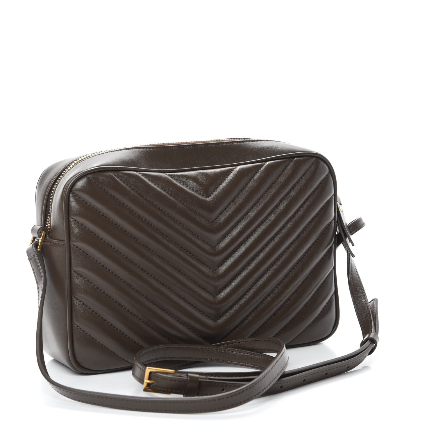 Saint Laurent Calfskin Matelasse Monogram Lou Camera Bag Faggio 3 of 10