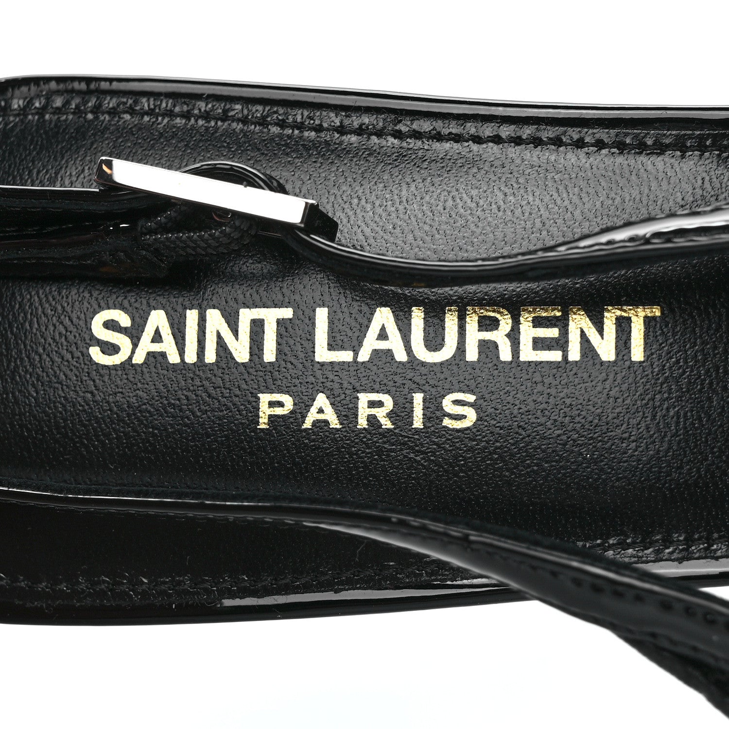 Saint Laurent Mesh Oxalis Slingback Pumps 37 Black 7 of 8