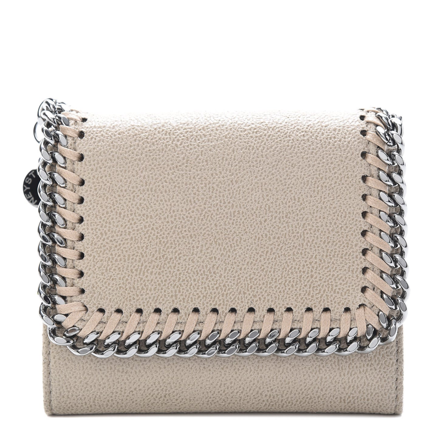 Shaggy Deer Small Falabella Flap Wallet Beige