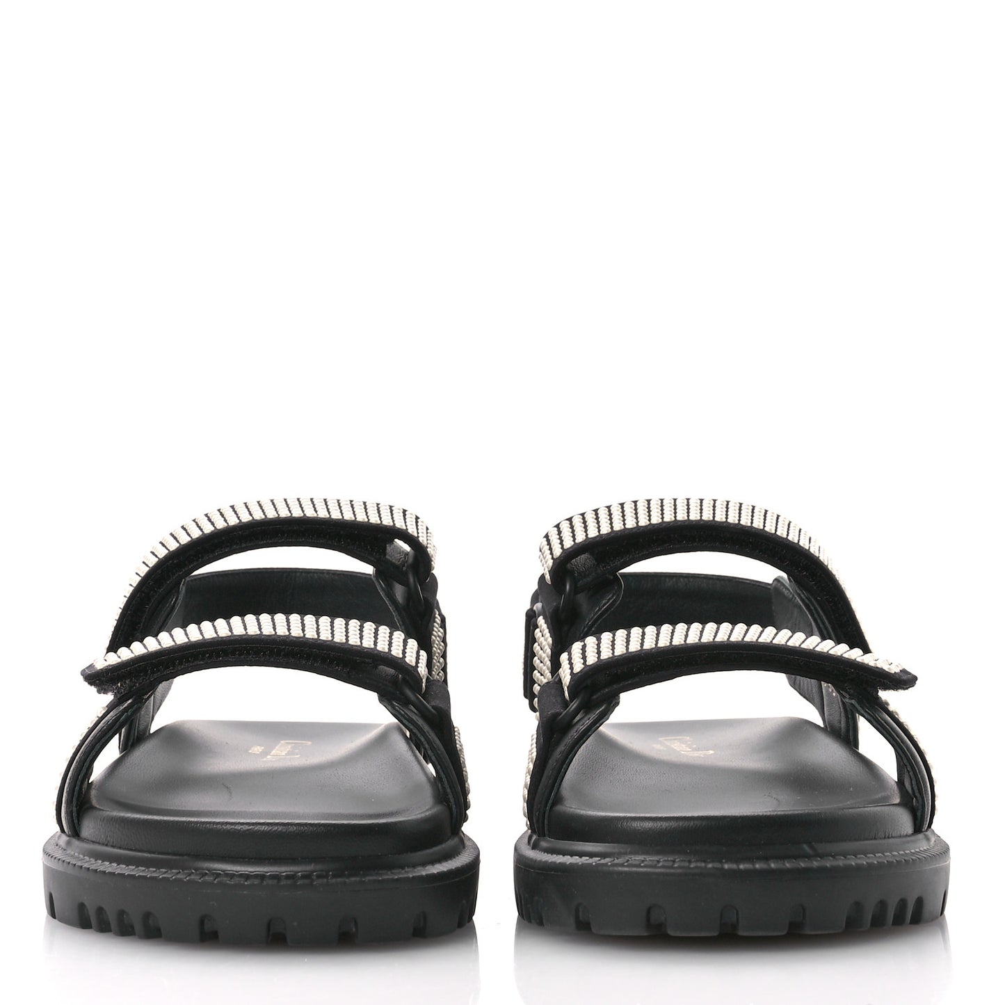 Lambskin Pearl Dioract 10mm Sandals 35 Black