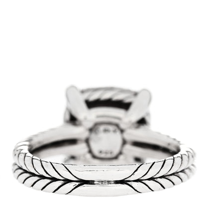 David Yurman Sterling Silver Diamond 11mm Chatelaine Pave Ring 50 5.5 4 of 5