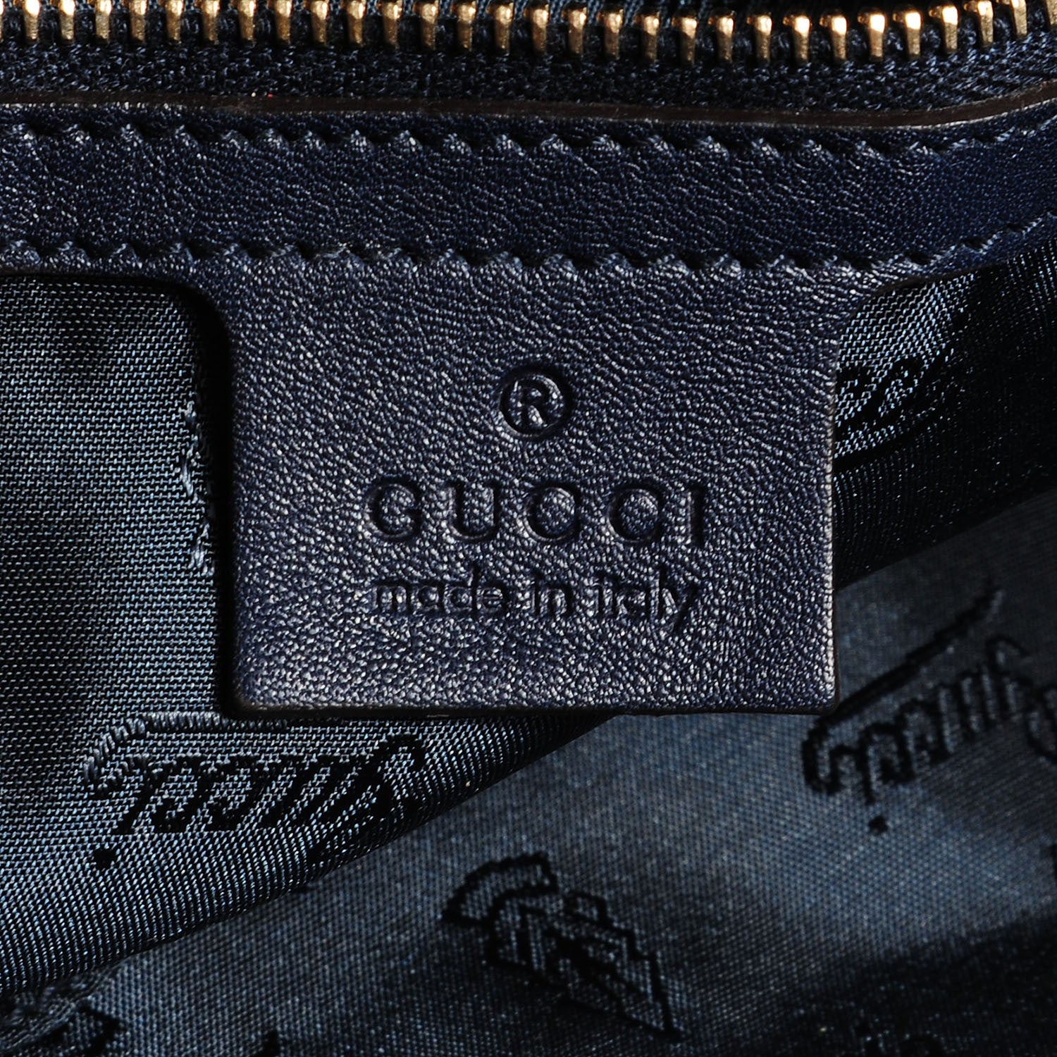 Gucci Crystal Monogram Hysteria Tote Navy Blue 6 of 7