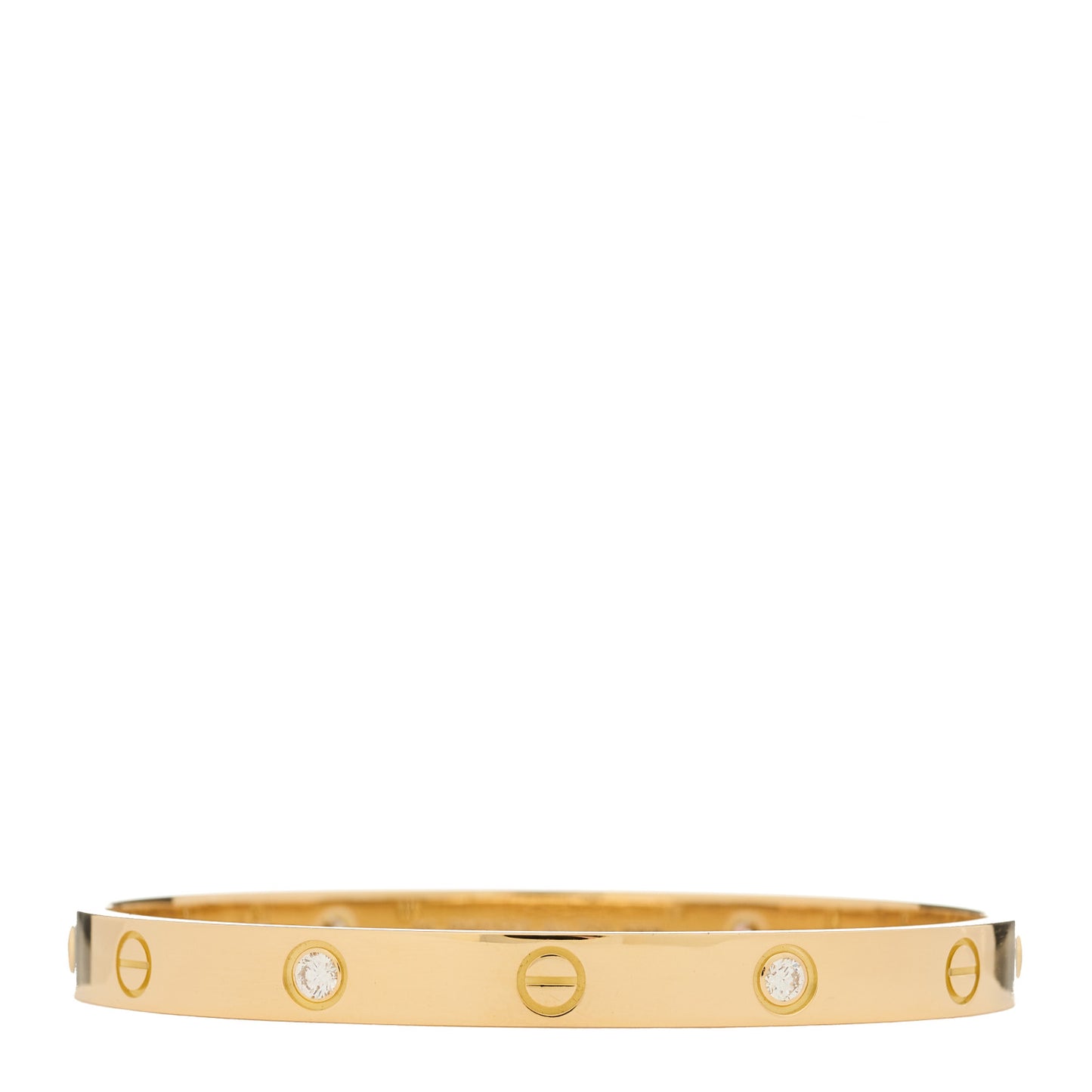 18K Yellow Gold 4 Diamond LOVE Bracelet 18