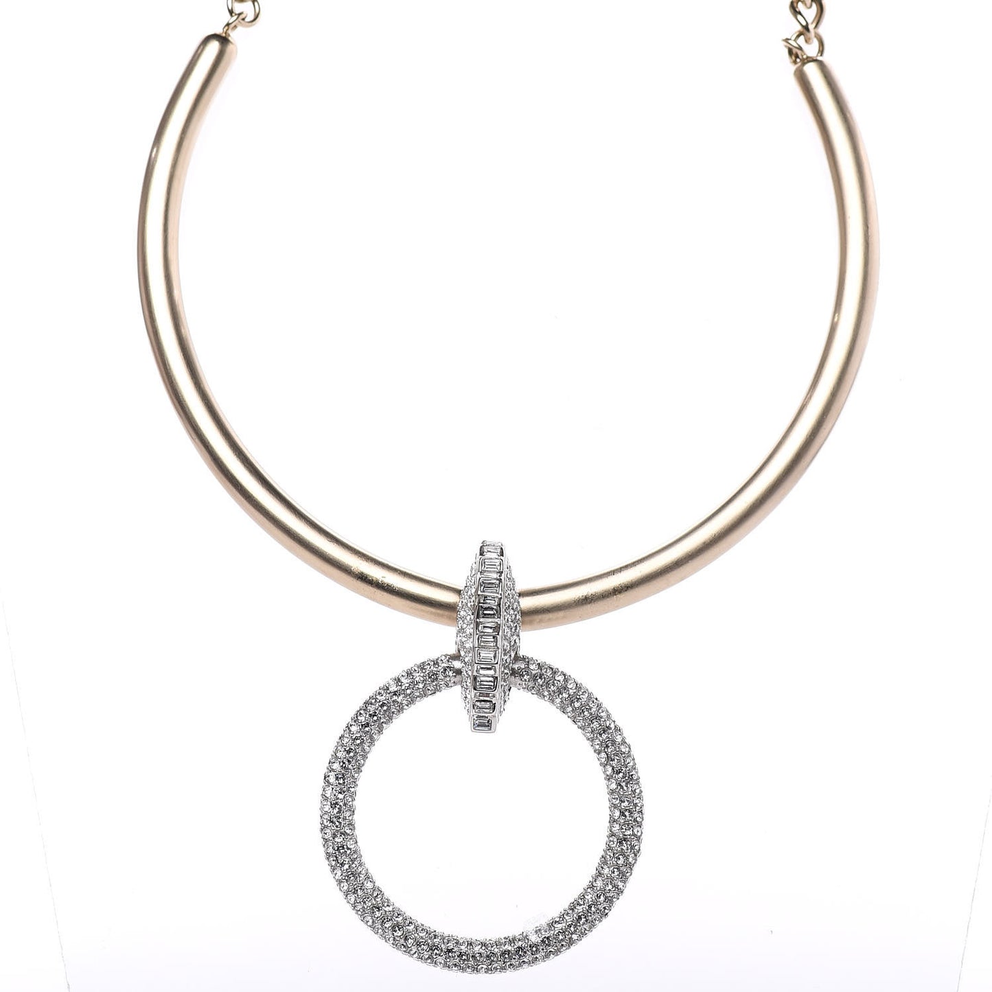 Crystal CC Choker Necklace Gold