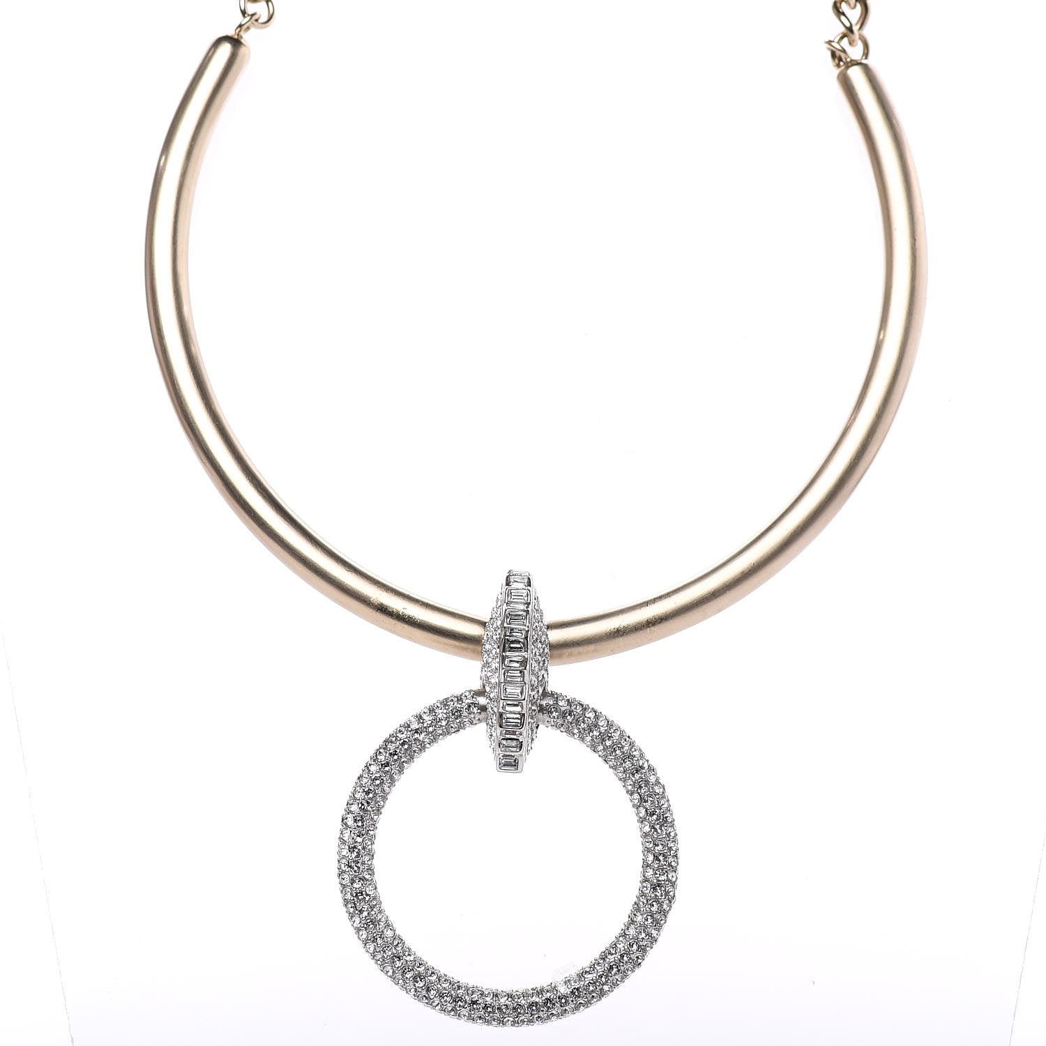 Chanel Crystal CC Choker Necklace Gold 1 of 6