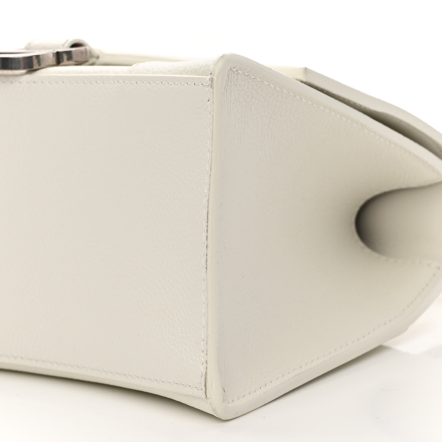 Balenciaga Grained Calfskin Small Hourglass Top Handle Bag White 9 of 9