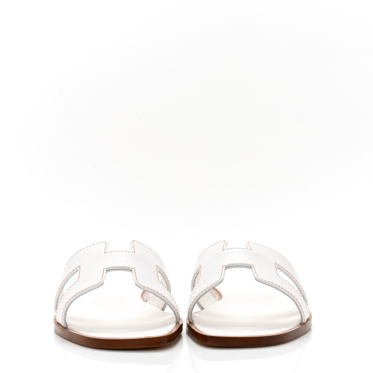 Box Calfskin Oran Sandals 37 White