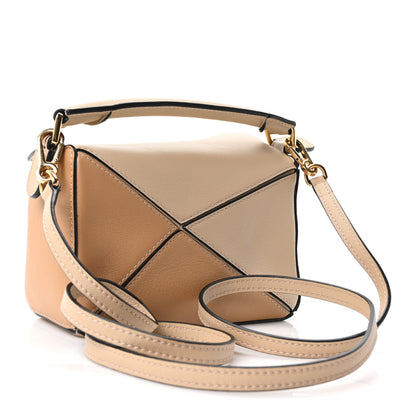 Loewe Calfskin Mini Puzzle Bag  Dusty Beige Soft White 3 of 10