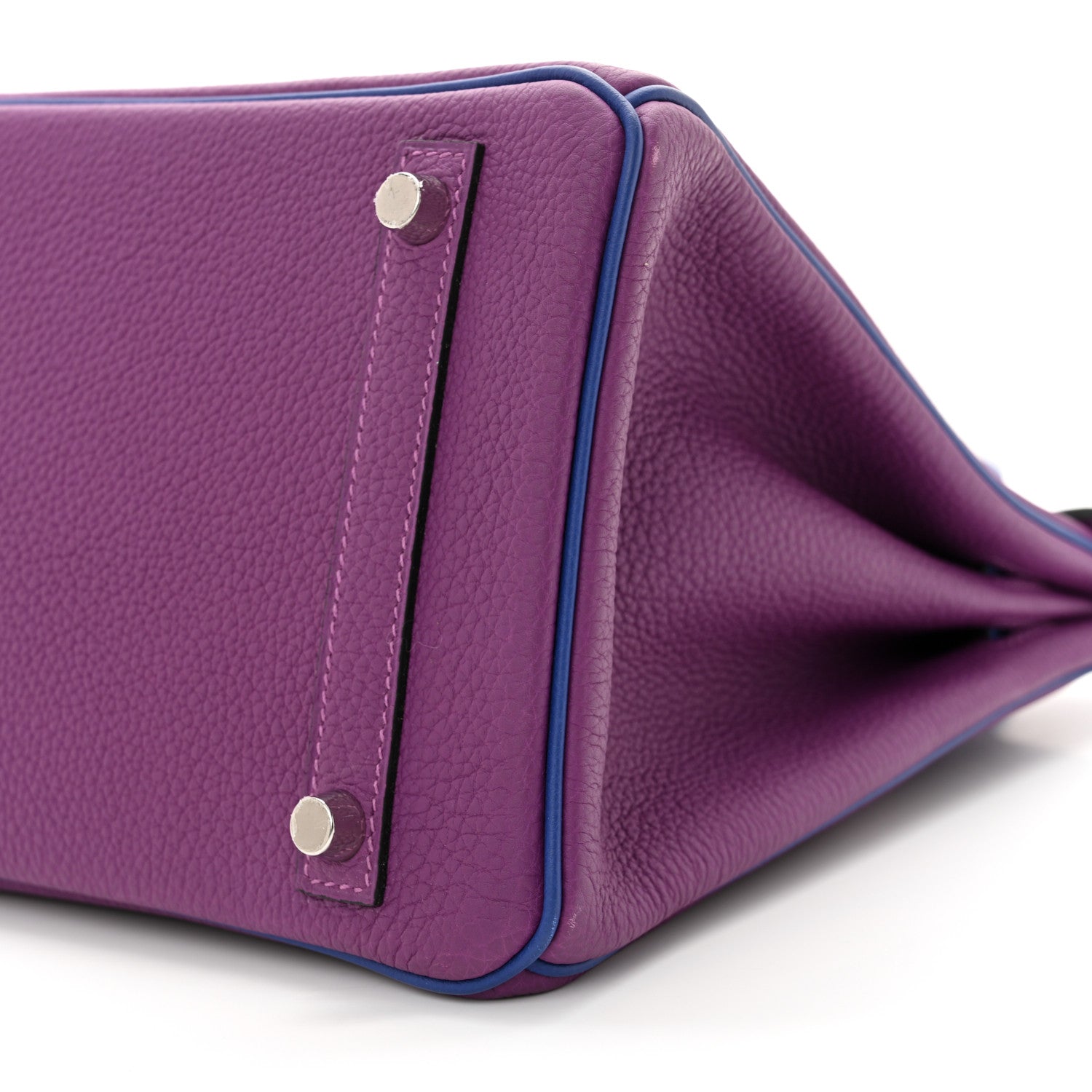 Hermes Togo Horseshoe Birkin 30 Anemone Blue Electrique 10 of 13