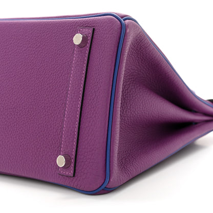 Hermes Togo Horseshoe Birkin 30 Anemone Blue Electrique 10 of 13