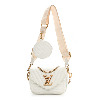 Louis Vuitton Calfskin New Wave Multi Pochette Snow 1 of 10