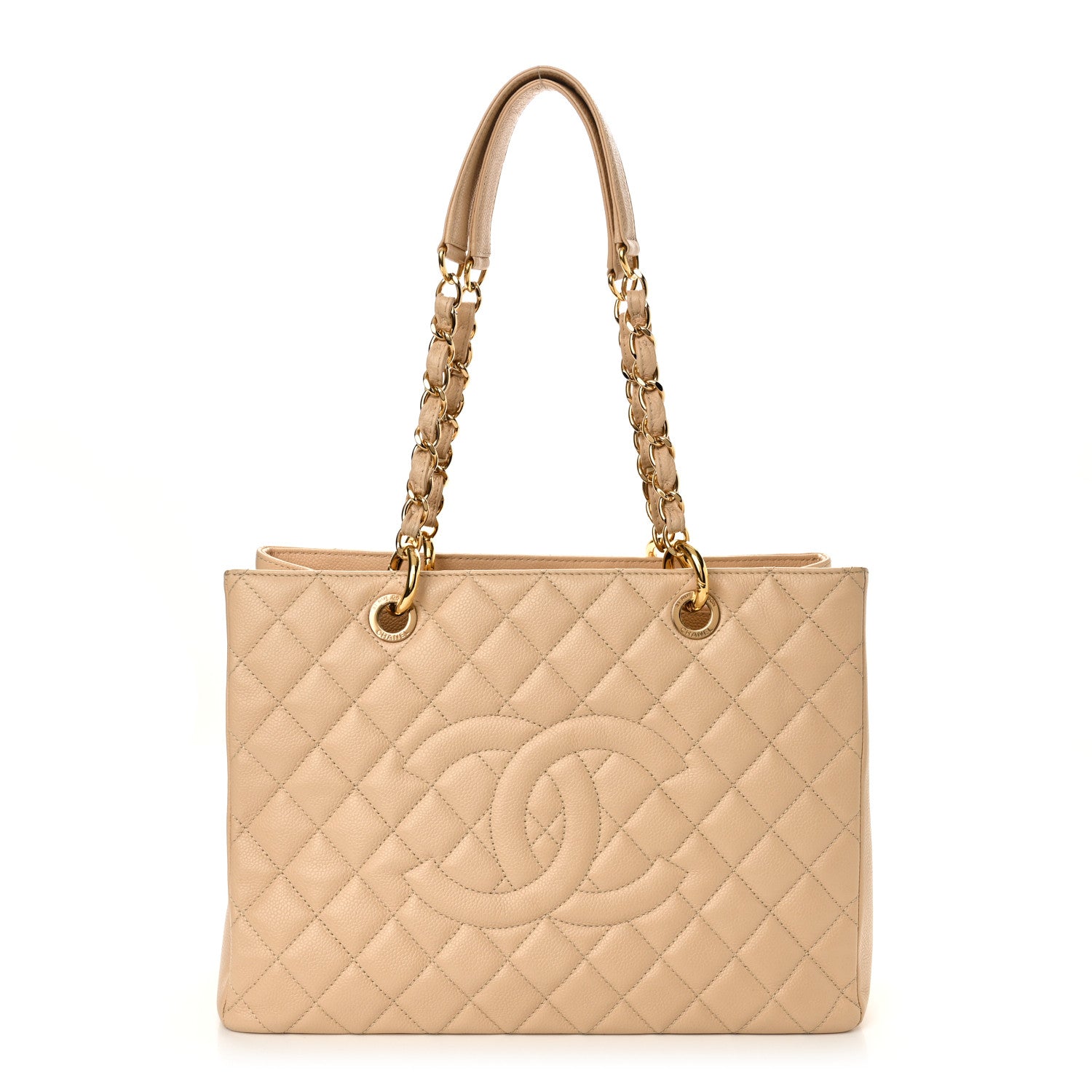 Chanel Caviar Quilted Grand Shopping Tote GST Beige 2 of 18
