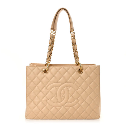Chanel Caviar Quilted Grand Shopping Tote GST Beige 2 of 18