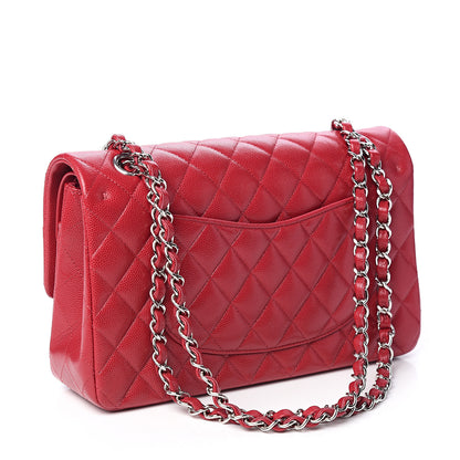 Chanel Caviar Quilted Medium Double Flap Dark Pink 2 of 10