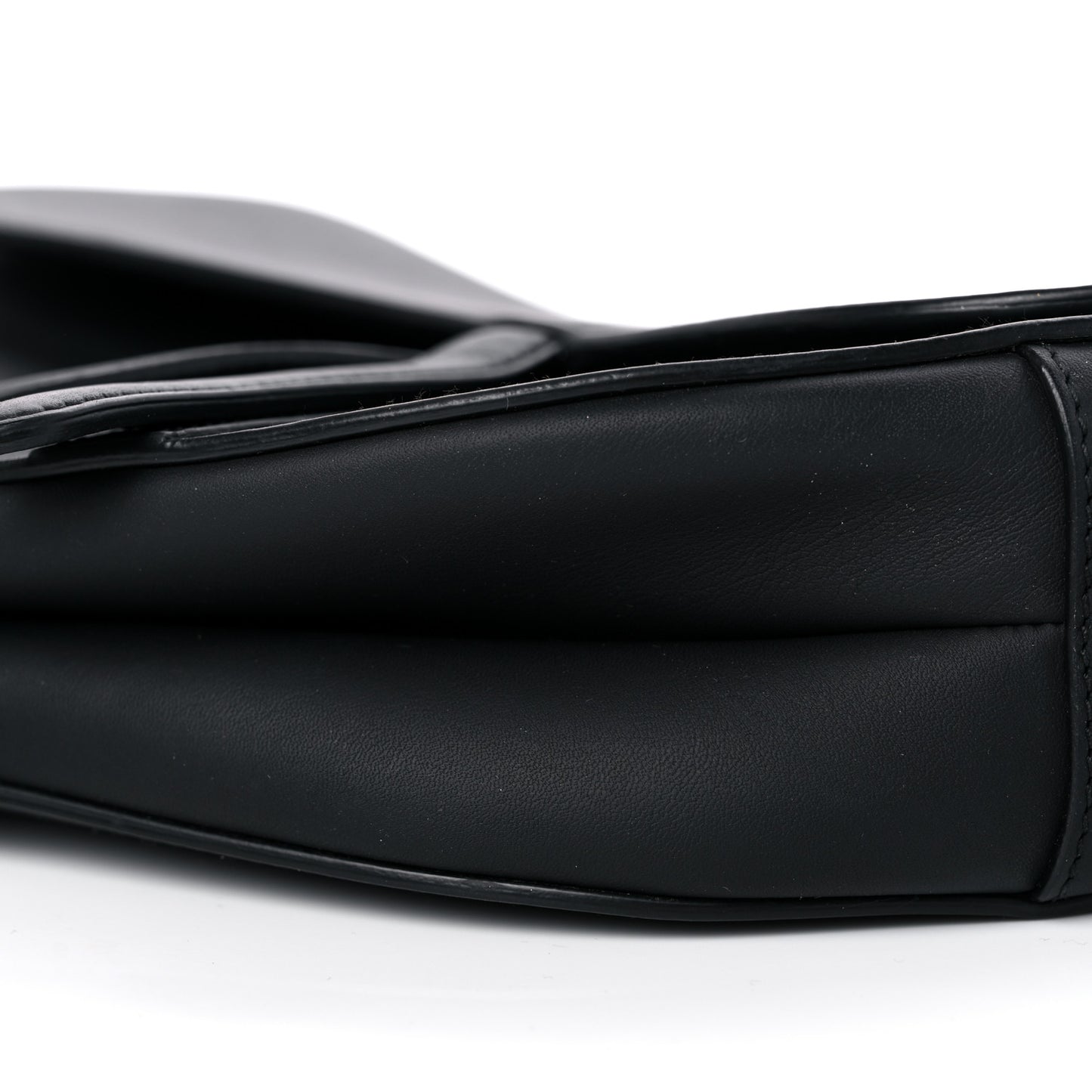 Ultra Matte Calfskin Saddle Bag Black