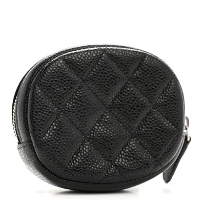 Chanel Caviar Quilted Zip Around Classic Coin Purse Black 3 of 10