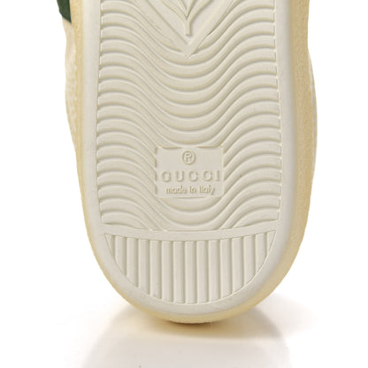 Gucci Grained Calfskin Ayers Mens Ace Sneakers 9.5 White Verde Rosso 9 of 10
