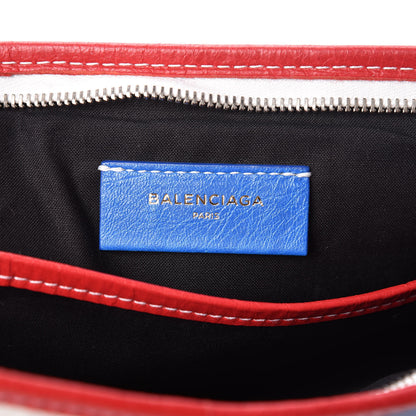 Balenciaga Agneau Arena Multicolore Bazar Pouch Bleu White Rouge 8 of 10