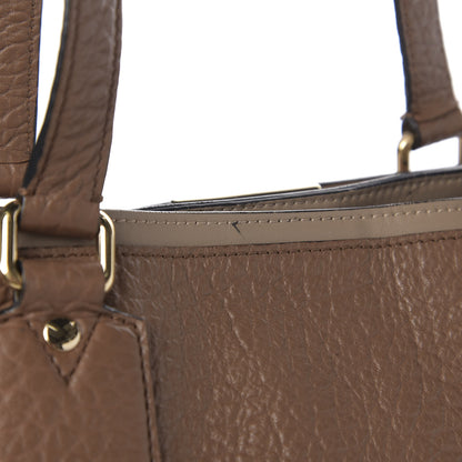 Burberry Heritage Grain Smooth Calfskin Large Clarborough Tote Sepia Brown Honey 9 of 13