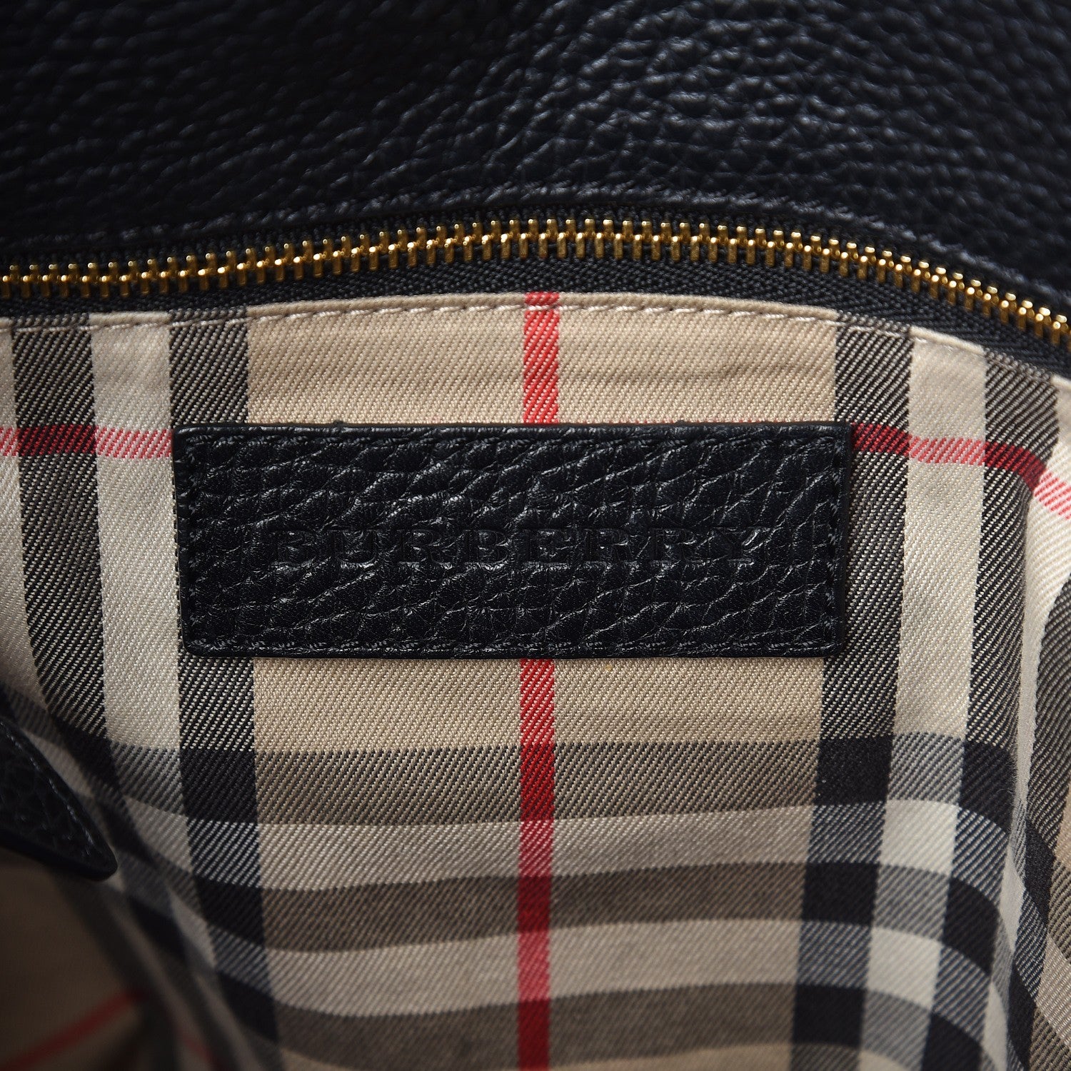 Burberry Grainy Calfskin Medium Cale Hobo Black 6 of 14