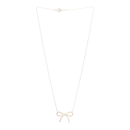 Tiffany Sterling Silver Twist Bow Pendant Necklace 3 of 4