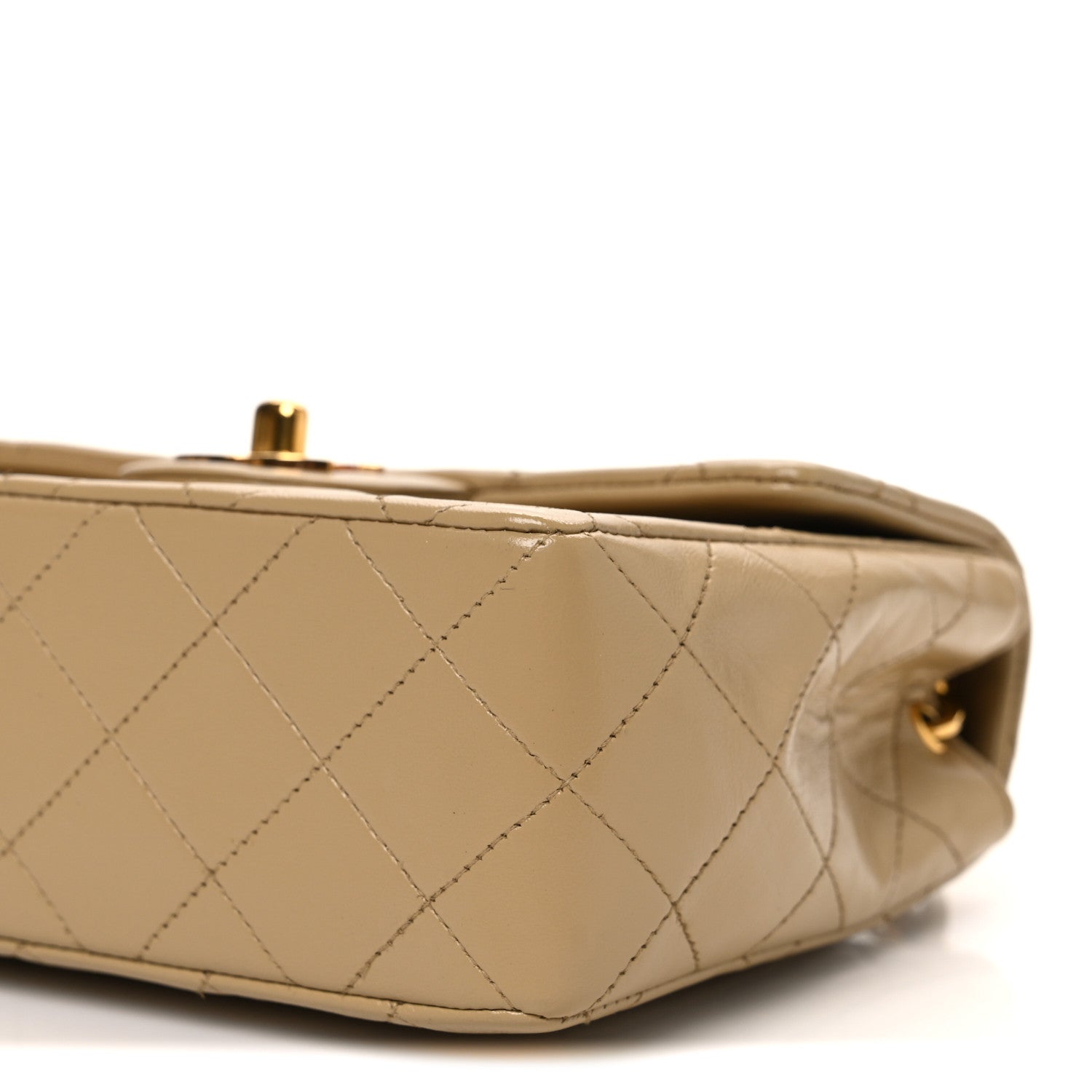 Chanel Lambskin Quilted Mini Square Flap Beige 11 of 13