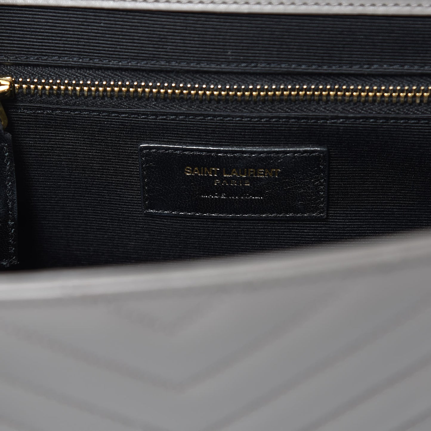 Smooth Calfskin Matelasse Large Monogram Satchel Fog