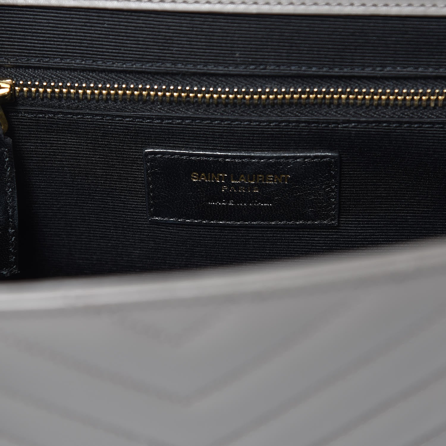 Saint Laurent Smooth Calfskin Matelasse Large Monogram Satchel Fog 6 of 15