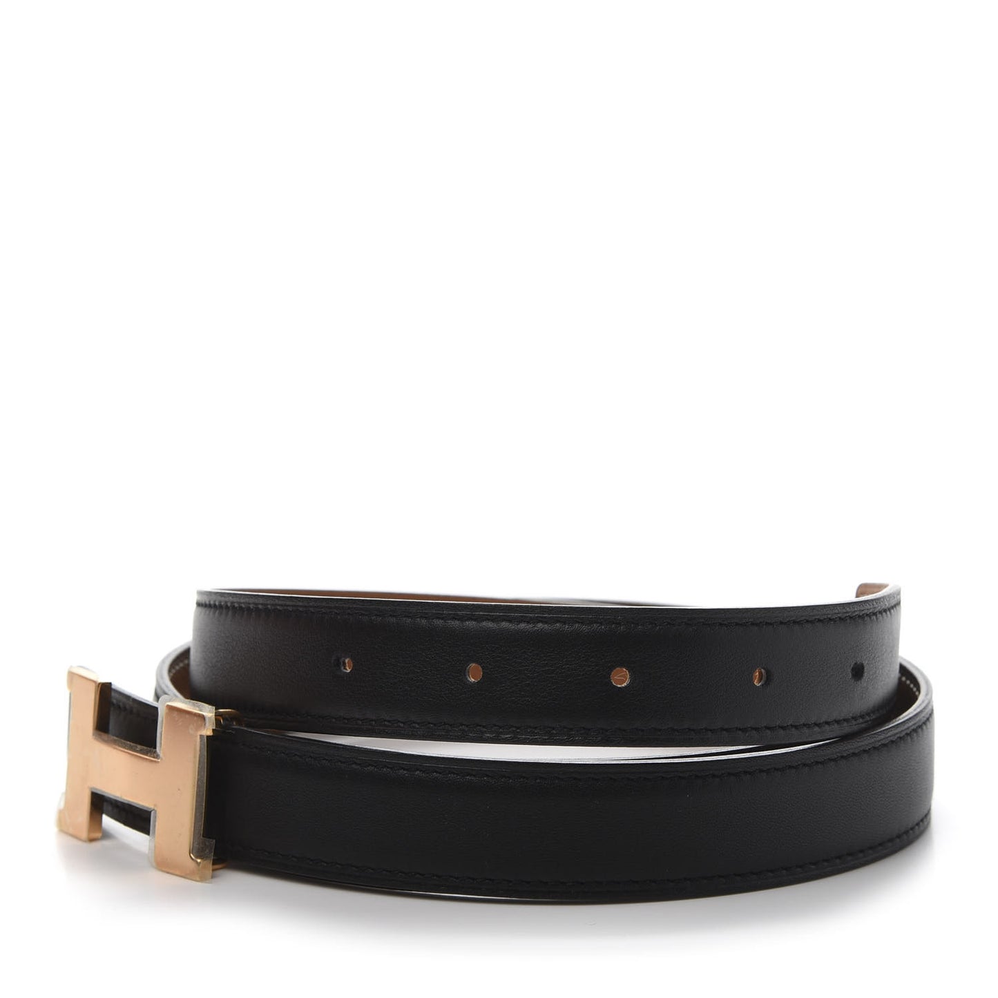 Swift Epsom 24mm Constance H Belt 95 Black Gold