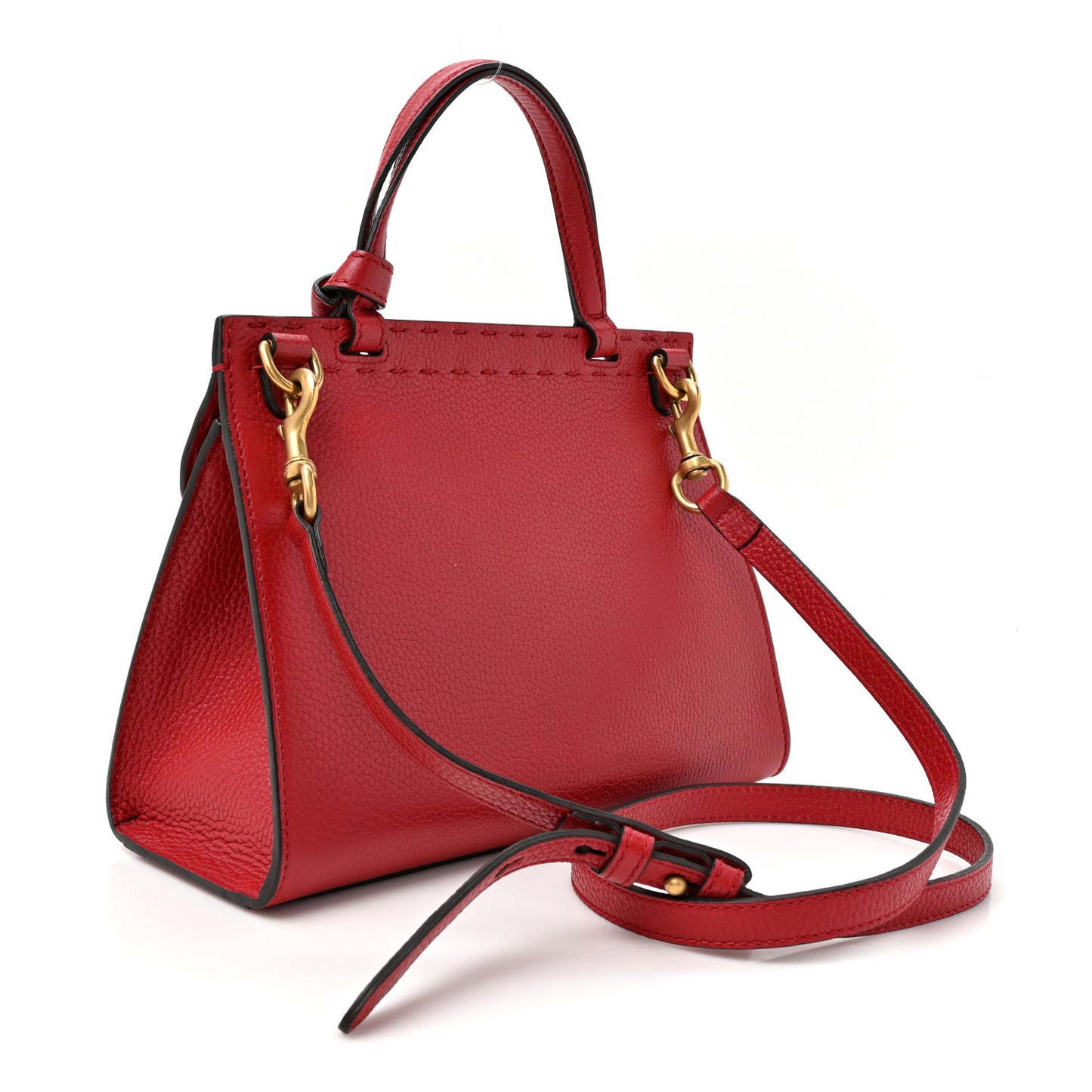 Cellarius Calfskin Mini GG Marmont Top Handle Bag Vulcanic Red