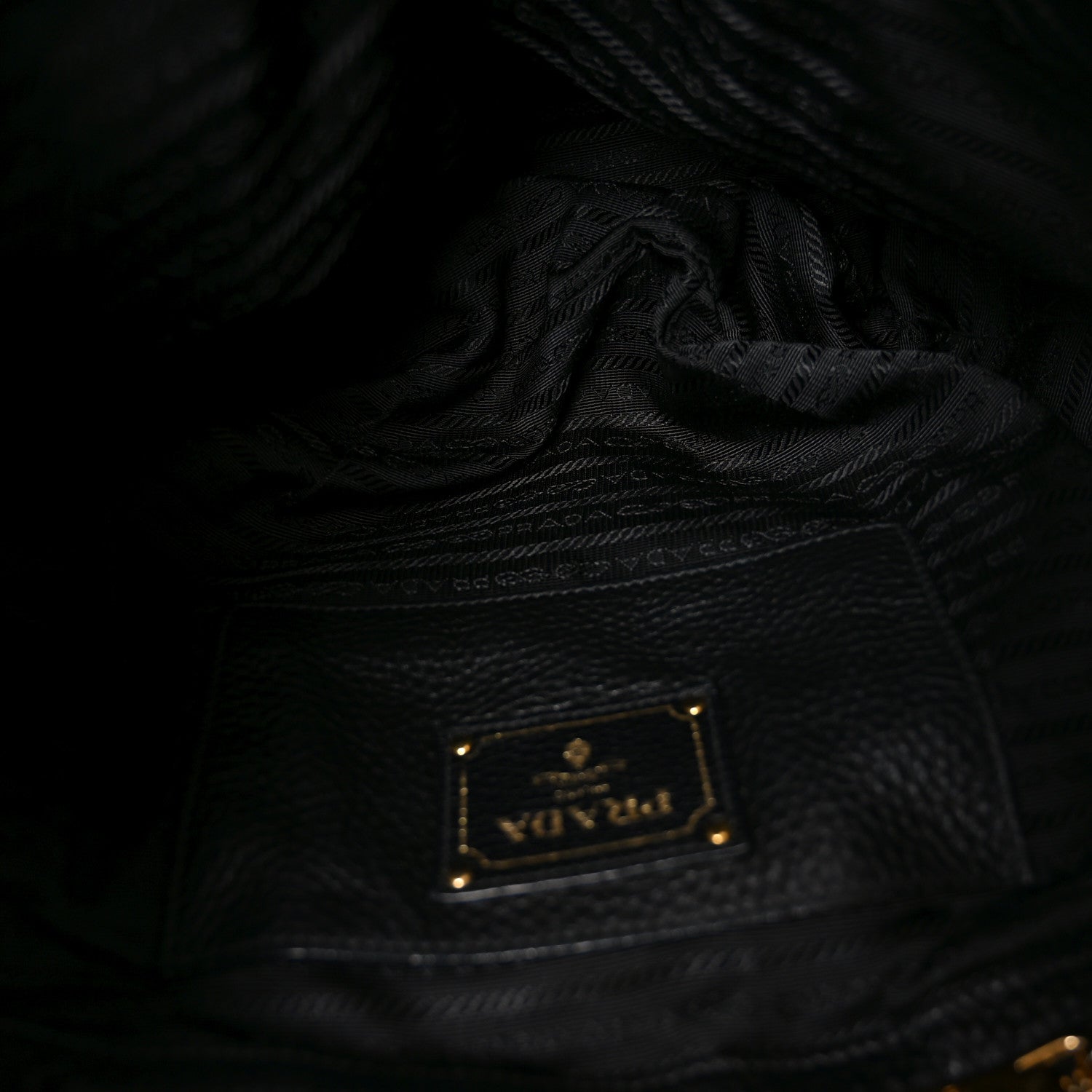 Prada Vitello Daino Tote Black 5 of 10