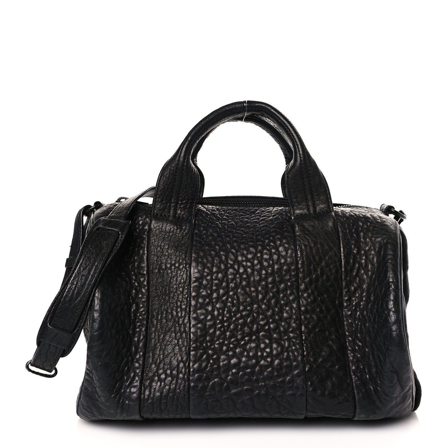 Pebbled Lambskin Rockie Black Matte Black Hardware