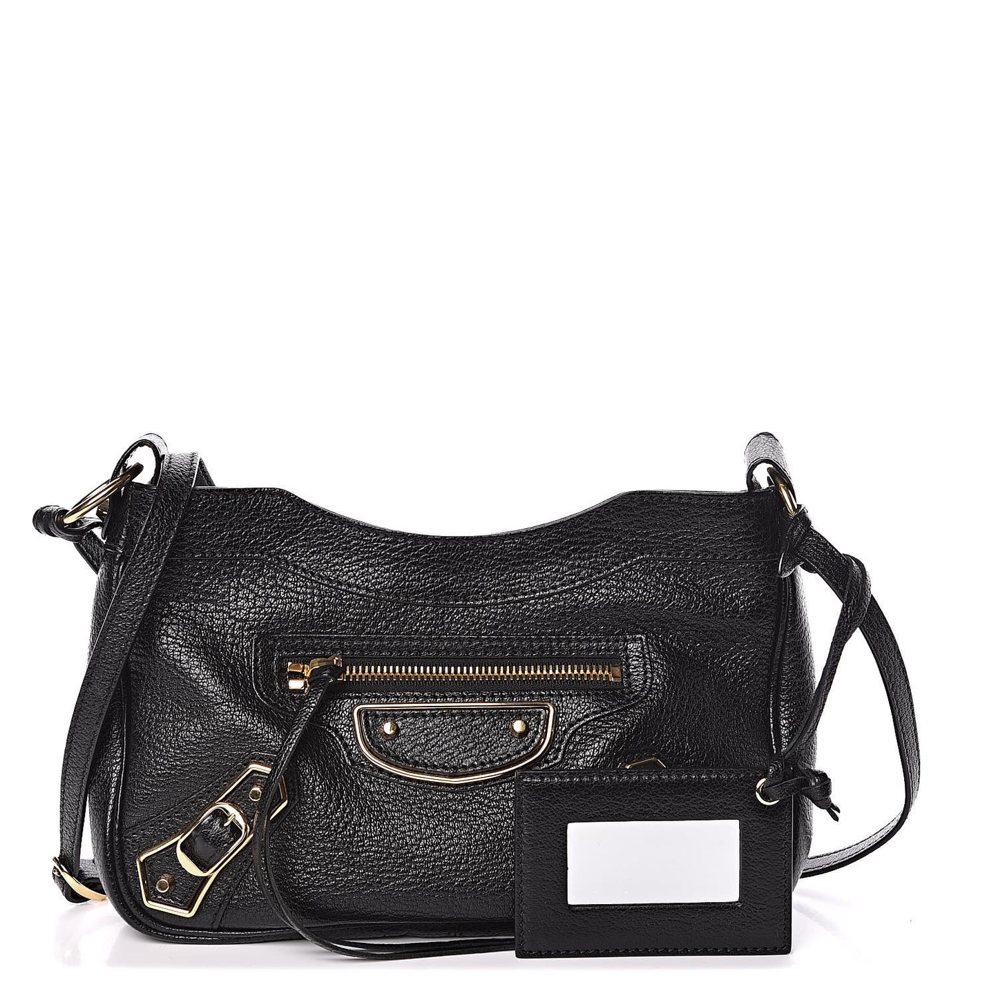 Chevre Gold Metallic Edge Hardware Hip Black