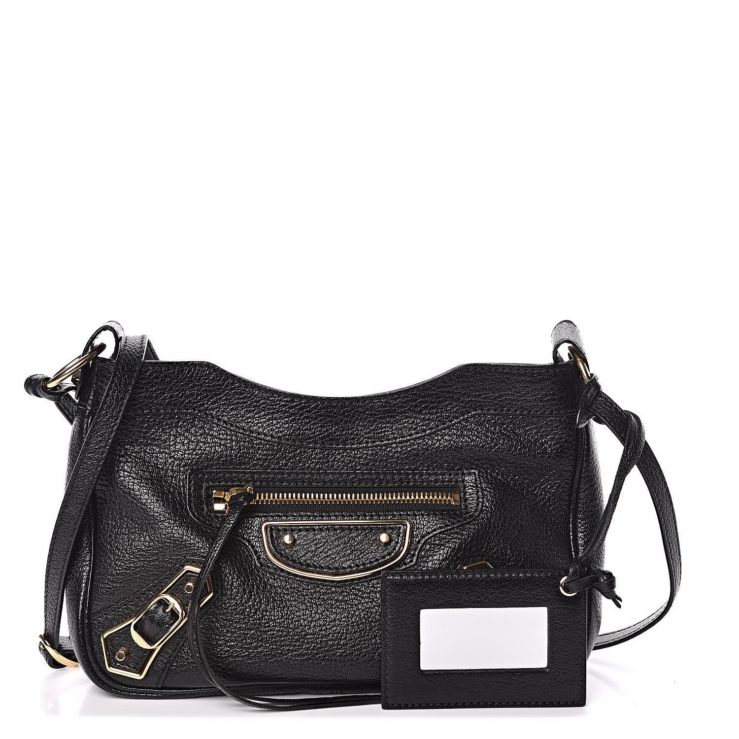 Balenciaga Chevre Gold Metallic Edge Hardware Hip Black 1 of 11
