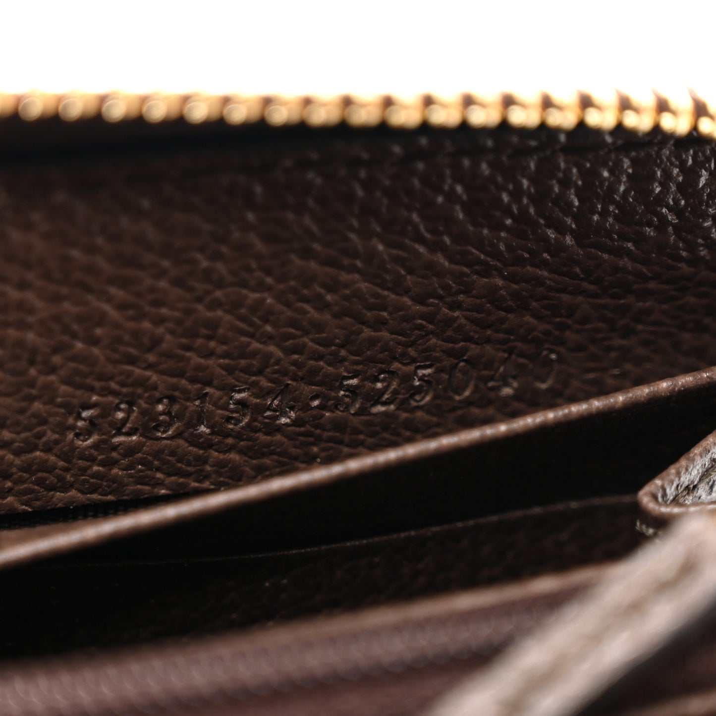 GG Supreme Monogram Web Ophidia Zip Around Wallet Brown
