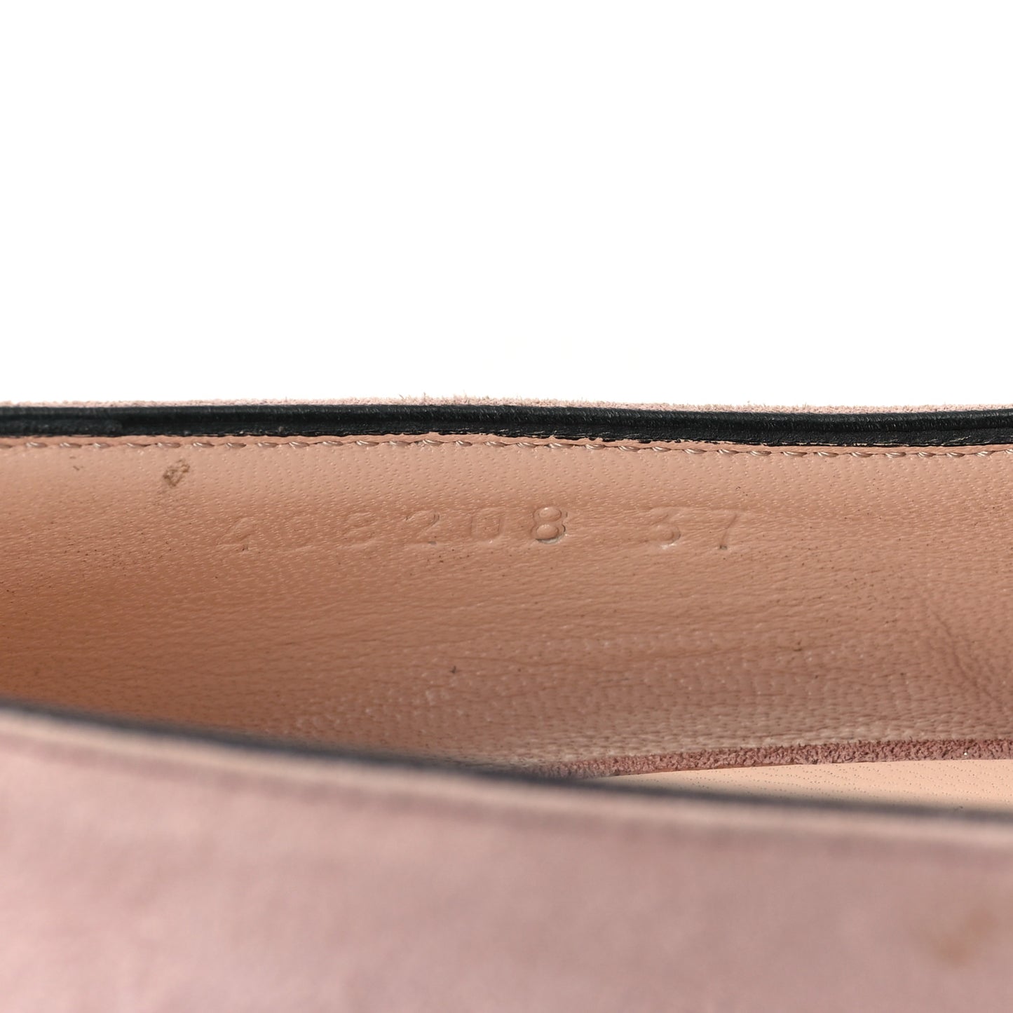 Kid Scamosciato GG Marmont Fringe 50mm Loafer Pumps 37 Crystal Pink