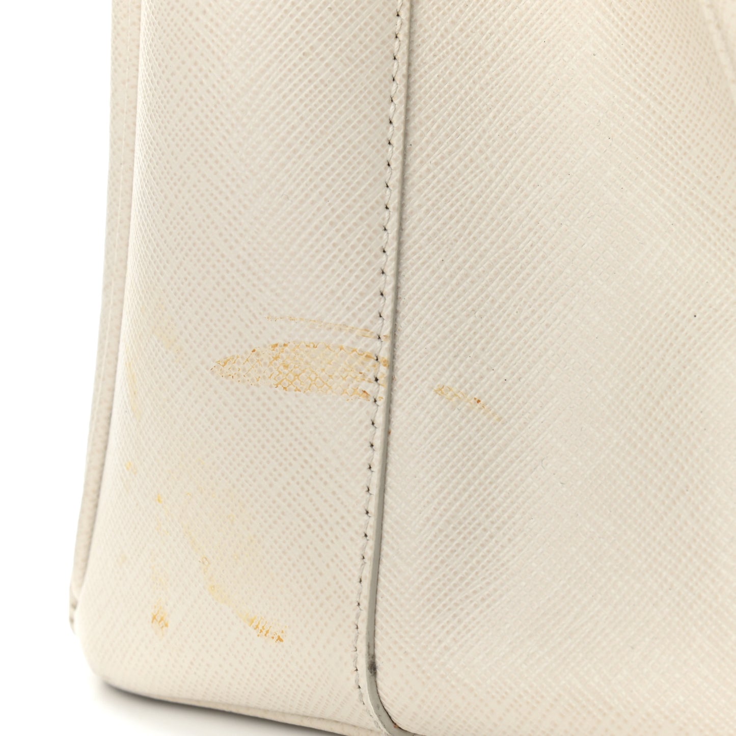 Saffiano Medium Galleria Double Zip Tote Bianco