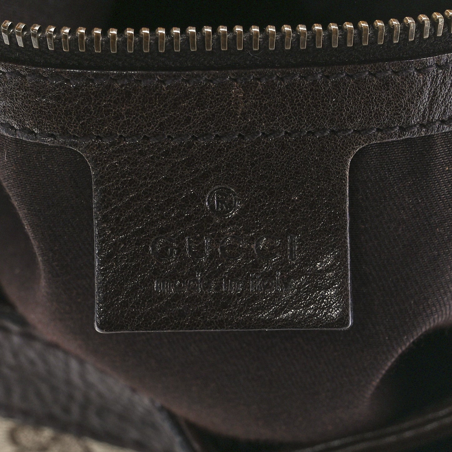 Monogram Medium Interlocking Icon Shoulder Bag Dark Brown