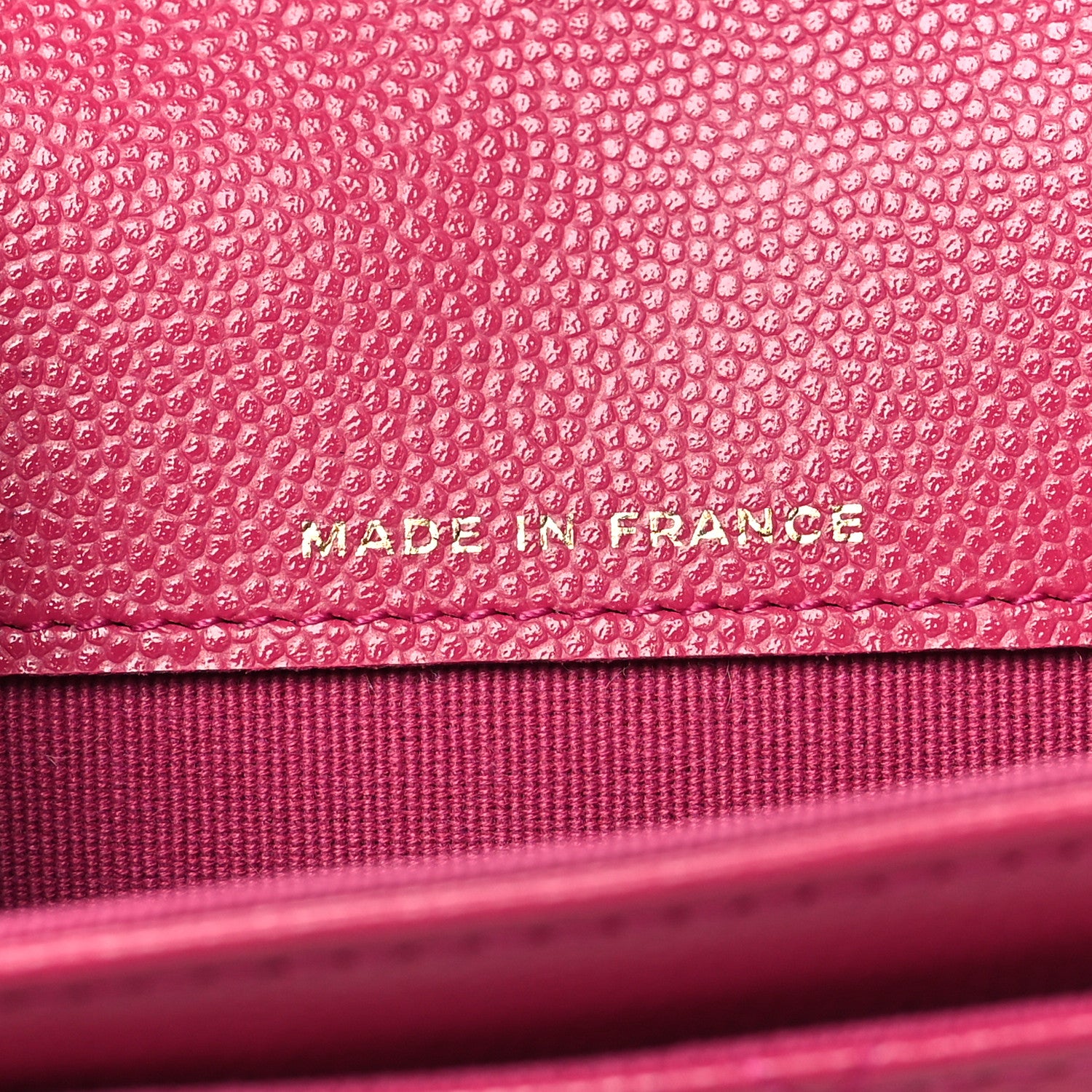 Chanel Caviar Quilted Flap Card Holder Wallet Fuchsia 7 of 9